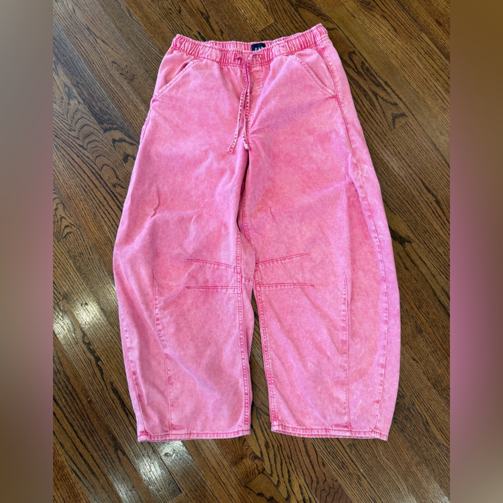 Pink Barrel Leg Jeans